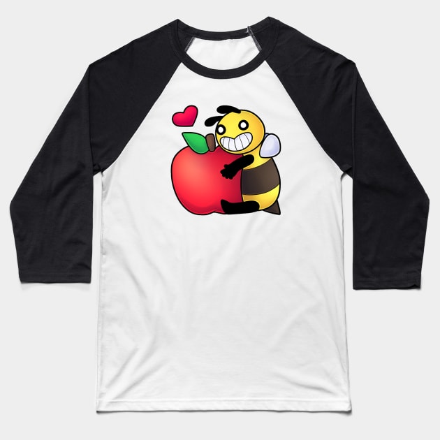 Apple Bee Baseball T-Shirt by Bluddshed